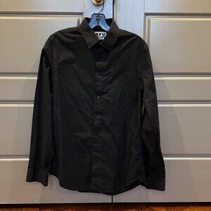 Express Men button front shirt sz S in black